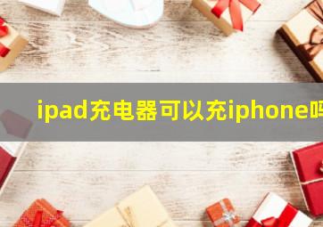 ipad充电器可以充iphone吗