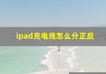 ipad充电线怎么分正反