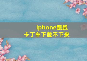 iphone跑跑卡丁车下载不下来