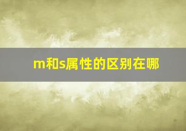 m和s属性的区别在哪