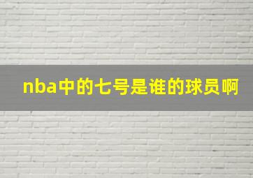 nba中的七号是谁的球员啊