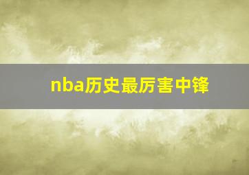 nba历史最厉害中锋