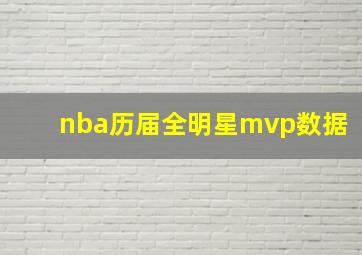 nba历届全明星mvp数据