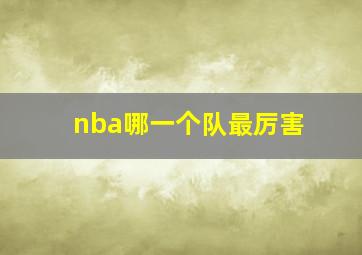 nba哪一个队最厉害