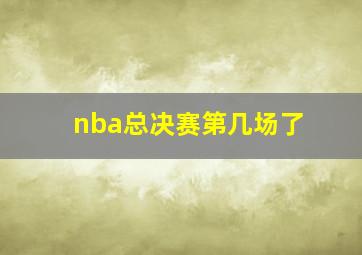 nba总决赛第几场了