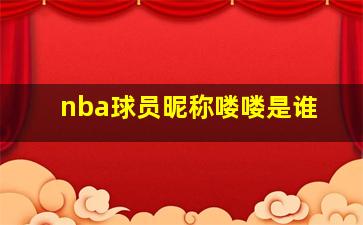 nba球员昵称喽喽是谁