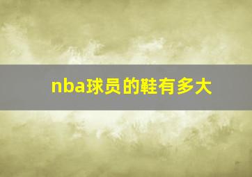 nba球员的鞋有多大