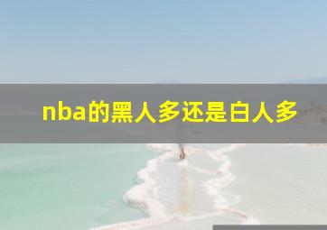 nba的黑人多还是白人多