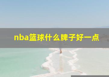 nba篮球什么牌子好一点