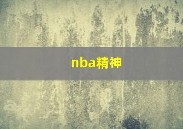 nba精神