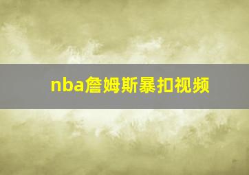 nba詹姆斯暴扣视频