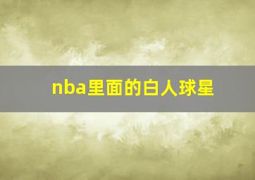 nba里面的白人球星