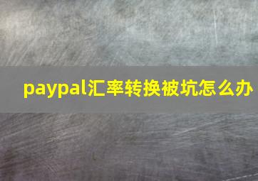 paypal汇率转换被坑怎么办