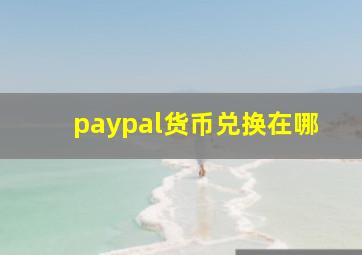 paypal货币兑换在哪