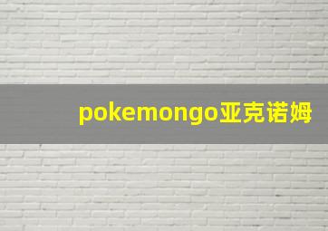 pokemongo亚克诺姆