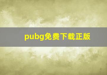 pubg免费下载正版