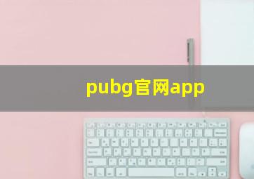 pubg官网app