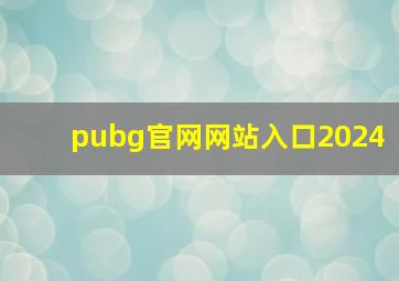 pubg官网网站入口2024