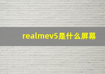 realmev5是什么屏幕