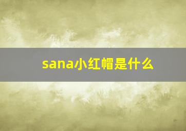 sana小红帽是什么