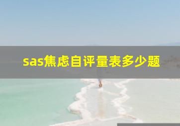 sas焦虑自评量表多少题