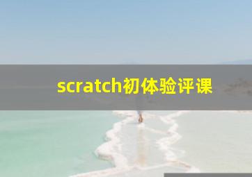 scratch初体验评课