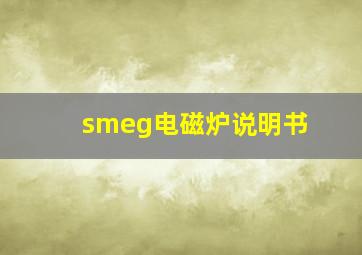 smeg电磁炉说明书