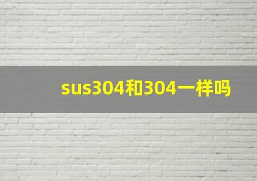 sus304和304一样吗