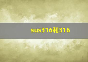 sus316和316