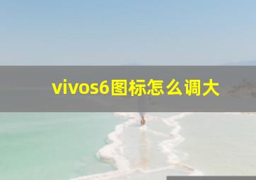 vivos6图标怎么调大