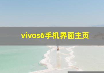 vivos6手机界面主页