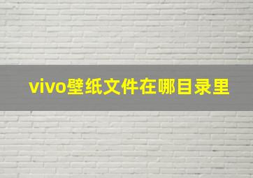 vivo壁纸文件在哪目录里