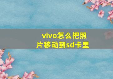 vivo怎么把照片移动到sd卡里