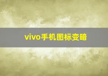 vivo手机图标变暗