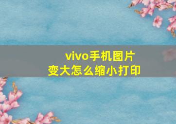 vivo手机图片变大怎么缩小打印