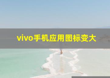 vivo手机应用图标变大