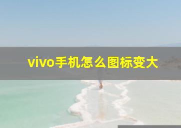 vivo手机怎么图标变大