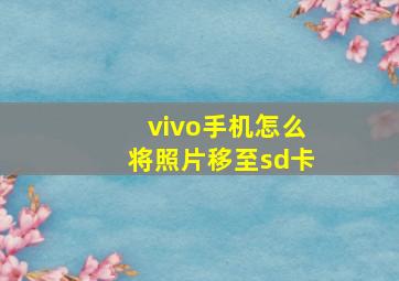 vivo手机怎么将照片移至sd卡