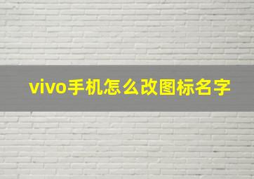 vivo手机怎么改图标名字