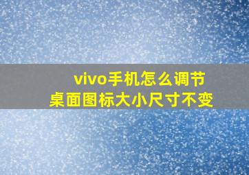 vivo手机怎么调节桌面图标大小尺寸不变