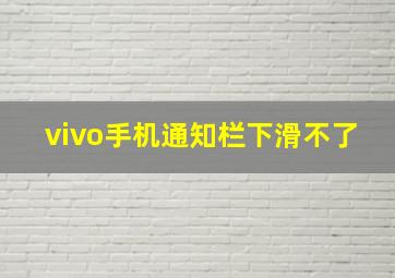 vivo手机通知栏下滑不了