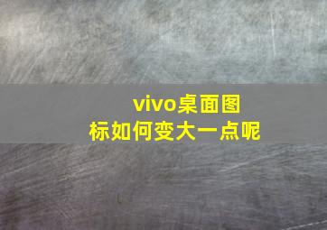 vivo桌面图标如何变大一点呢