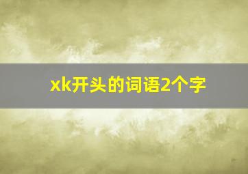 xk开头的词语2个字