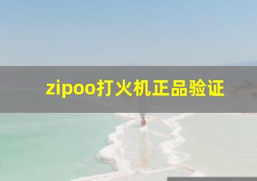 zipoo打火机正品验证