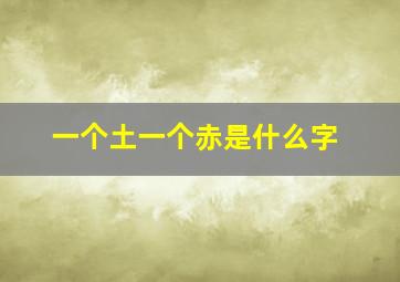 一个土一个赤是什么字