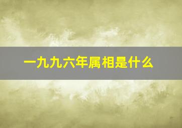 一九九六年属相是什么