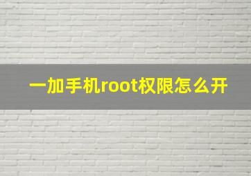 一加手机root权限怎么开