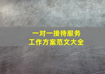 一对一接待服务工作方案范文大全