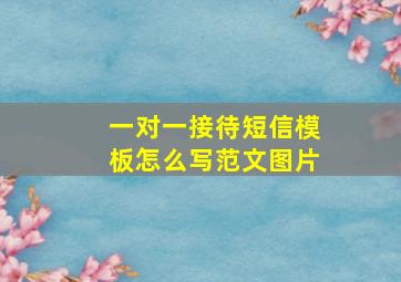 一对一接待短信模板怎么写范文图片