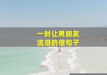 一封让男朋友流泪的信句子